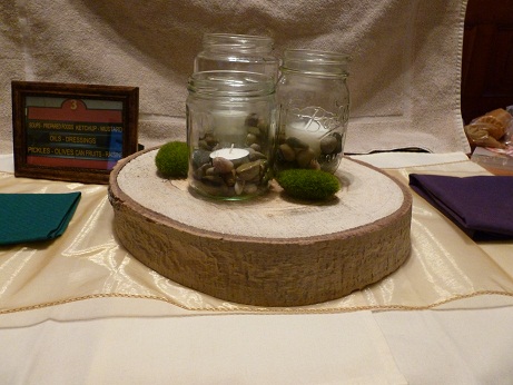 Here 39s my new centerpiece mockup wedding jars centerpieces rustic nature
