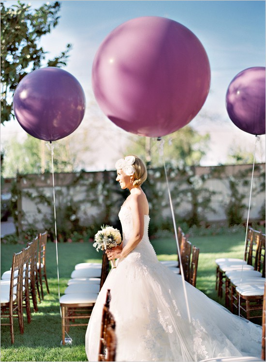 Outdoor wedding : wedding aisle runner outdoor wedding spring summer flowers budget field barn creative ideas Balloon
