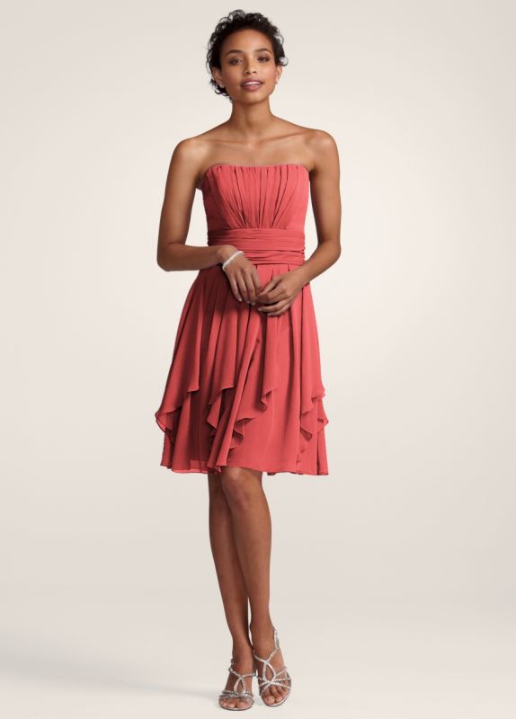 Beach Brides! Show me your 2012 BridesMAID dresses!!!! : wedding beach wedding beach bridesmaid bridesmaid dresses Davids F14169 Guava