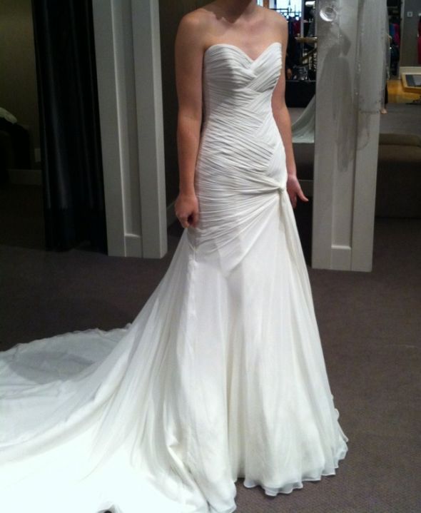 Dress fitting...not what I was hoping for! :  wedding dress fitting not what i was hoping for Front