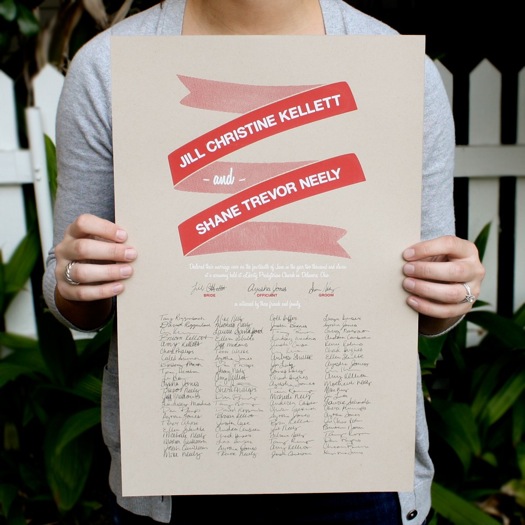 other ideas for guest book? : wedding Marriage Certificate Poster1