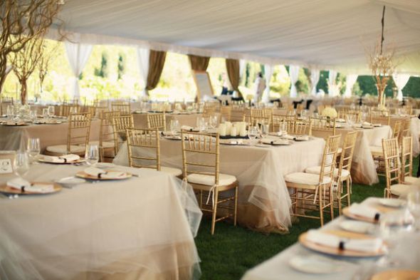 Venue Linens wedding decor reception linens Tulle Tablecloth 1 year ago