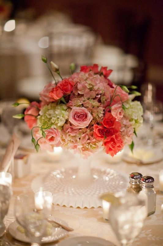 Gallery of the Day :  wedding features 321194 709996364659 22800353 35793772 1455082988 N Our Beautiful Centerpieces!! :  wedding pink flowers reception 321194 709996364659 22800353 35793772 1455082988 N