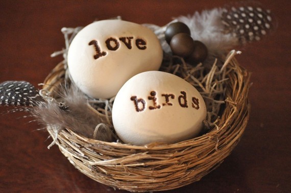 Wedding Cake Toppers :  wedding wedding cake topper nontraditional Lovebirds