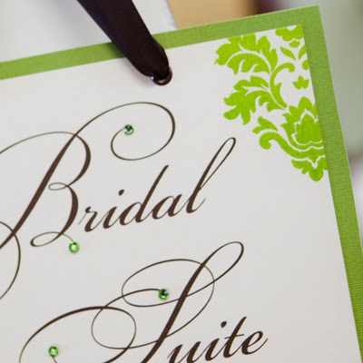 {FOR SALE} Green/Brown Damask Suite Signs :  wedding door signs brown green Cl Jeana Steve 34 A