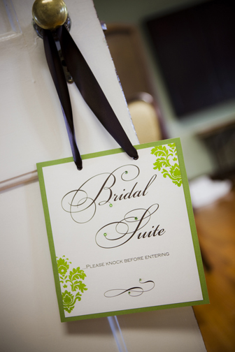 {FOR SALE} Green/Brown Damask Suite Signs :  wedding door signs brown green Cl Jeana Steve 34