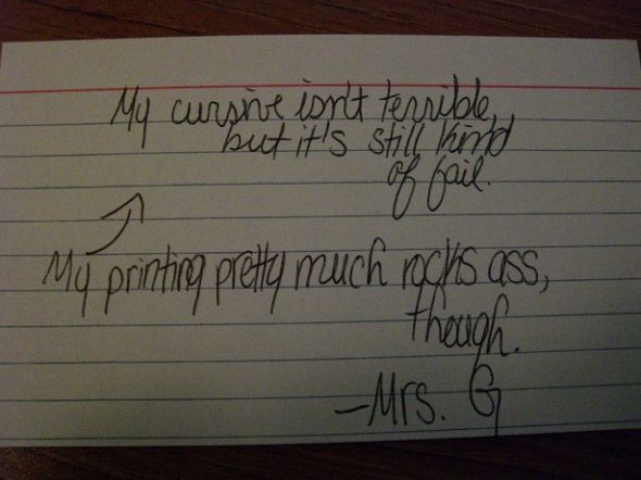 SPINOFF: Cursive Writing :  wedding CIMG9809