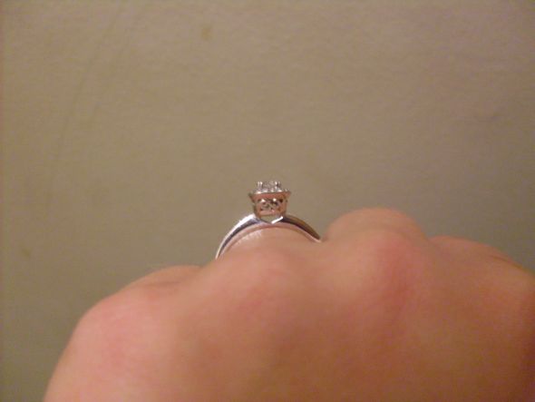 Show me your halos...from the side!! :  wedding halo setting side profile RING 009