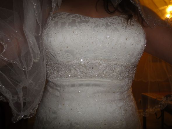 May I See YOU in your David's Bridal Dress? Pretty please!! :  wedding 008j