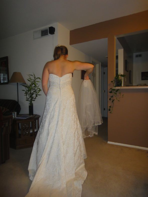 May I See YOU in your David's Bridal Dress? Pretty please!! :  wedding 014