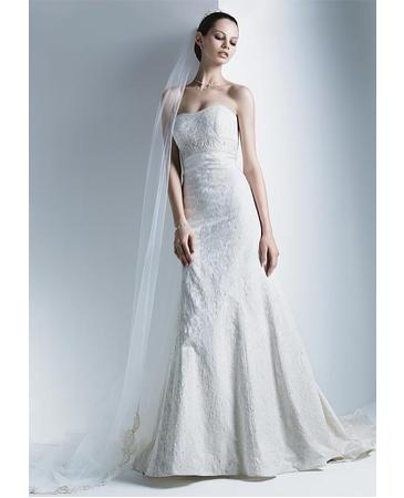 Dress obsessed, lets see yours (pretty please) :  wedding Oleg Cassini A Line CT 282 White 2010 64071