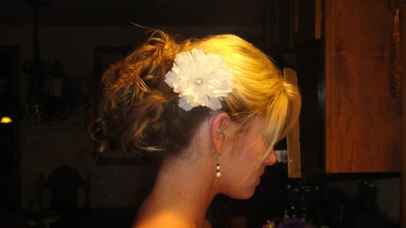 Hair flower and jewelry I made my bridesmaids!