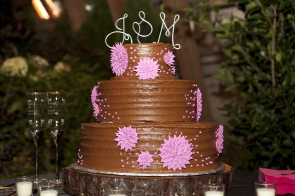Chocolate Rustic Cake wedding 