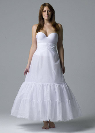 A line two tier slip wedding slip wedding gown a line 1 two tier white