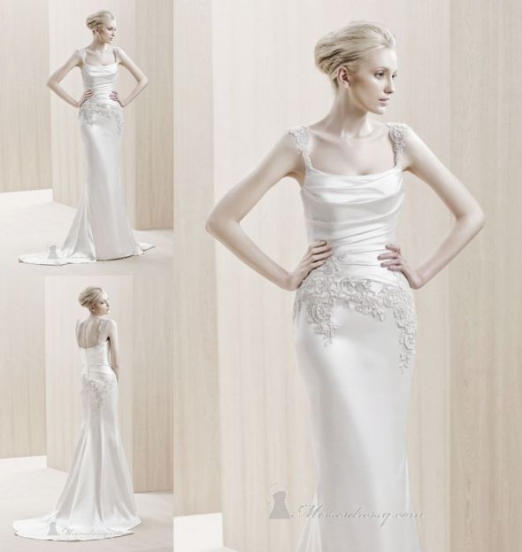 Inspiration :  wedding bouquet cake dress invitations purple reception shoes silver yellow Enzoani Evanston1 Vert Horz