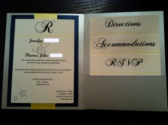 show me your DIY or less expensive invitation :  wedding Invite Inside
