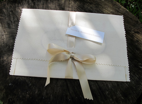 Fabric Invitation :  wedding gold diy invitations ribbon Special01
