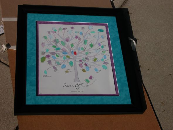 Fingerprint tree guest books - were they well received at your wedding? :  wedding fingerprint tree guest book DSCN1903