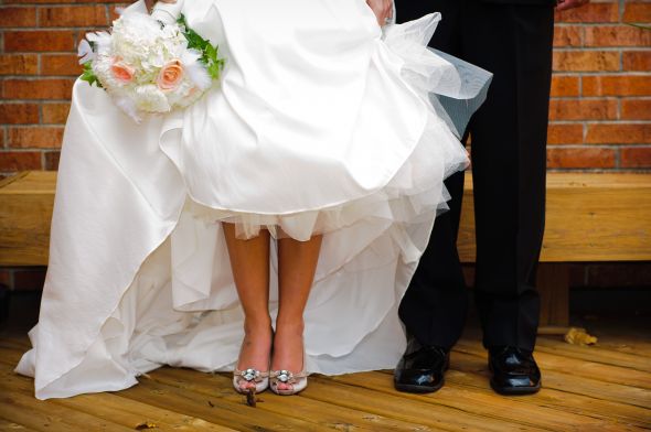 What color are your wedding shoes? :  wedding Megan  Andrew 224 Of 433