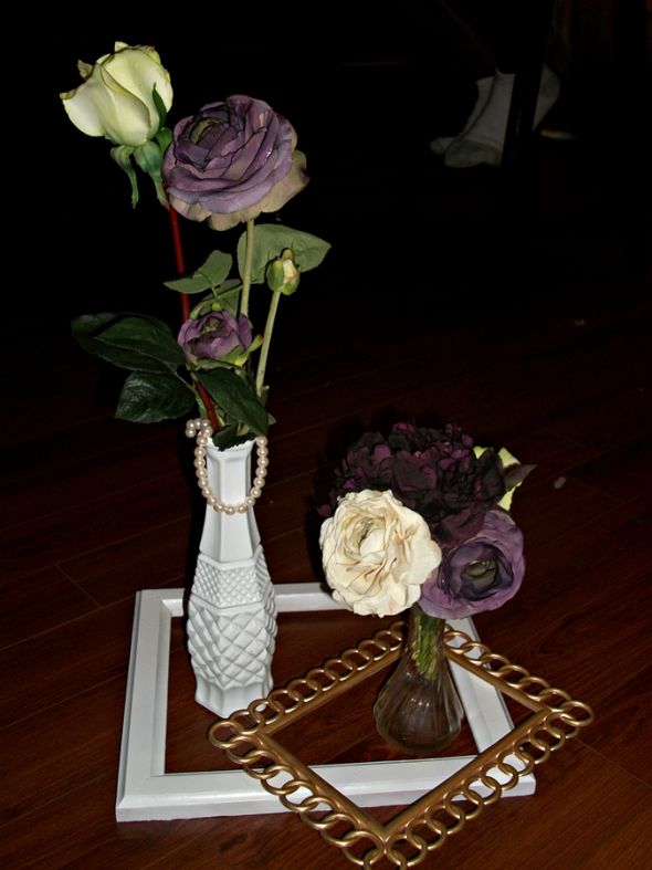 wedding centerpieces table numbers purple Centerpiece1