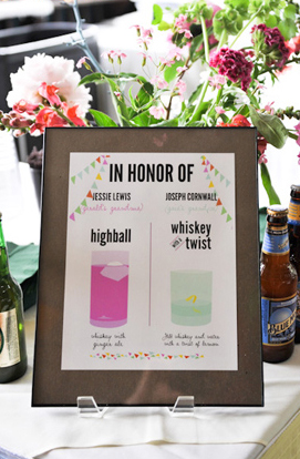 How does the bar menu look? :  wedding Neon Animal Wedding Ideas 4