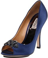Badgley Mischka Susan Shoe in Navy-Help! :  wedding something blue shoe peep toe shoes Badgley Mischka Endlesscom Shoes Womens Susan Opentoe Pump