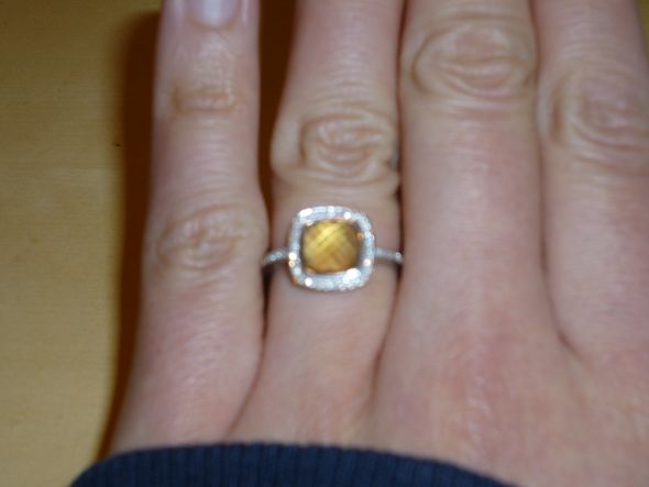 Any girls with yellow stone e-rings? Show me! : wedding yellow ring sapphire diamond moissanite canary citrine engagement Winter 2010 410