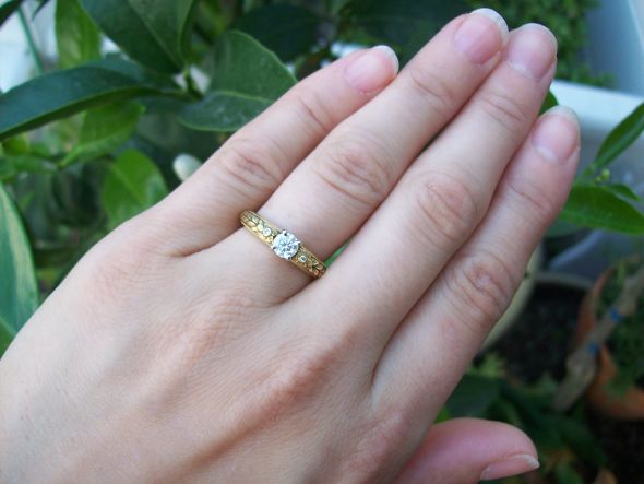 Let's see some yellow gold e-rings! :  wedding Diamond Van Craeynest Yellow Gold