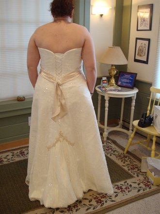 show off your bustle and back of your gown :  wedding bustle train gown dress wedding bridal 47fa4b91 Ccb4 43a5 8934 Ae0beb725b53 Large