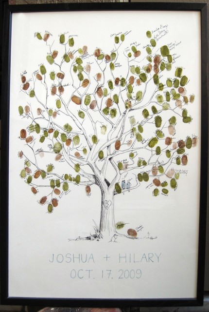 Example Tree Guest Books wedding wedding tree guest book tree ink art 