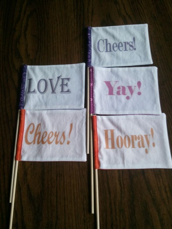 Hooray!  Yay flags complete! :  wedding yay flags flag yay diy Yay
