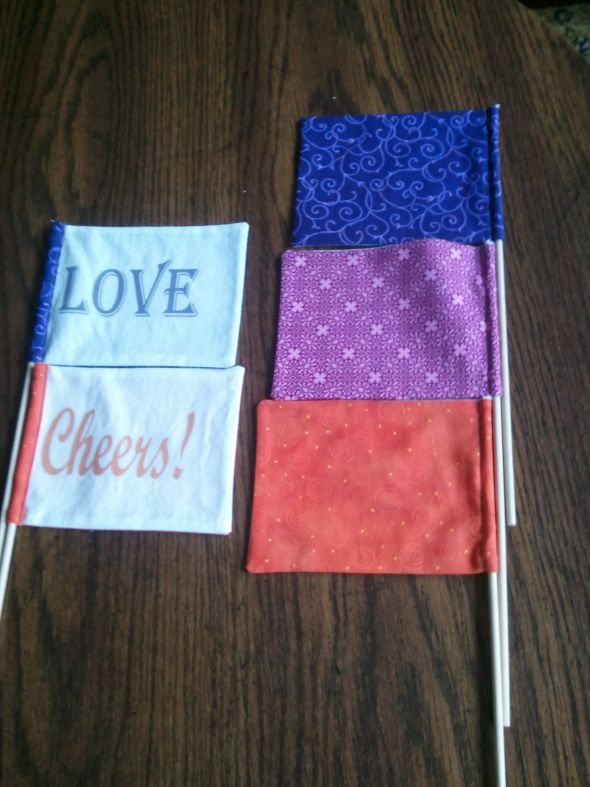 Hooray!  Yay flags complete! :  wedding yay flags flag yay diy Yay2