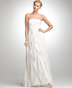 Musn't be afraid to dream a little bigger, darling :  wedding dress designer budget fun Ann Taylor Flutter