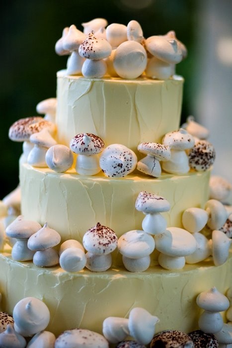 What would you call this type of frosting? :  wedding cake texture Mushroom Cake