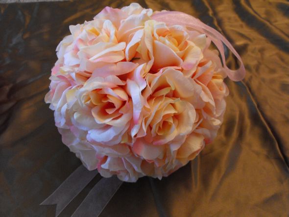 PRE WEDDING SALE! TONS OF ITEMS WITH PHOTOS! :  wedding black gold pink white ivory silver cake bouquet ceremony flowers diy invitations reception Peach Rose2