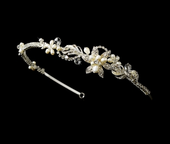 Opinions please! : wedding accessories headband bling hair Floral Pearl1 Headband Help! Which One?? : wedding hair accessories headband hair beauty Floral Pearl1