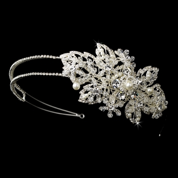 Opinions please! : wedding accessories headband bling hair Ivory Silver Headband Help! Which One?? : wedding hair accessories headband hair beauty Ivory Silver