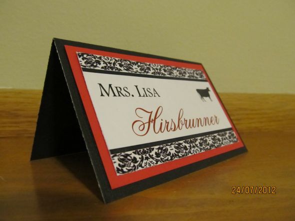 DIY Damask Place Cards