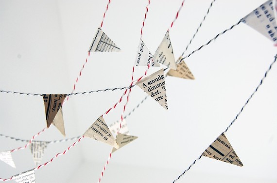 Anyone using pennant banners? :  wedding pennant banner outdoor decor Il 570xN.165777065