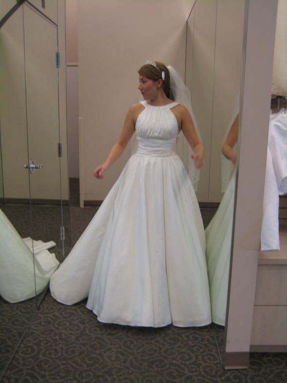 I thought I found the one but now I'm not so sure... :( :(  Opinions? :  wedding dress regret second thoughts IMG 1208
