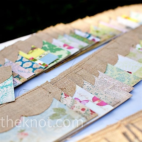 Can you help me find these burlap colorful programs?!?! :  wedding 73183562664597839 VEmFJTQm F