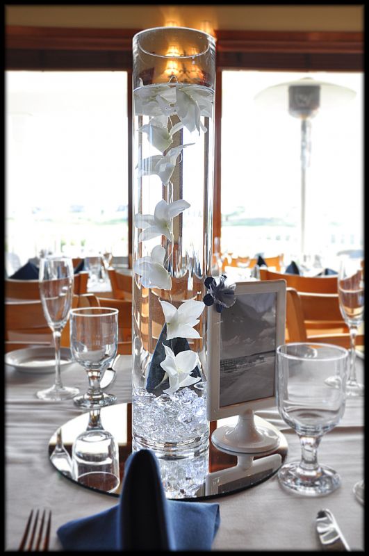 Glass Floating Flower Centerpieces wedding glass centerpiece floating 