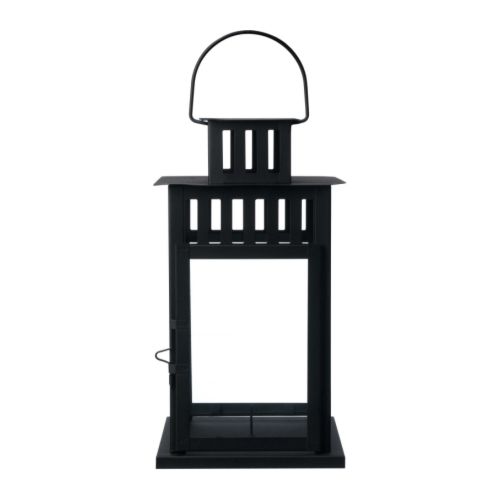 What are you doing for centerpieces? : wedding Borrby Lantern For Block Candle Black 73381 PE190068 S4