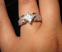 Post Your E-Ring! :  wedding ring e ring engagement engagement ring e wedding wedding ring wedding band wedding set setting set band diamond gem stone plain bling My Ring 1