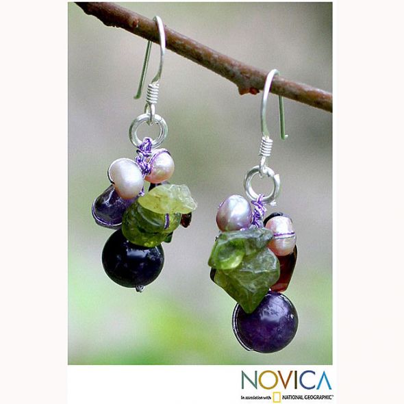 Colored jewelry brides, any pix? : wedding Earrings