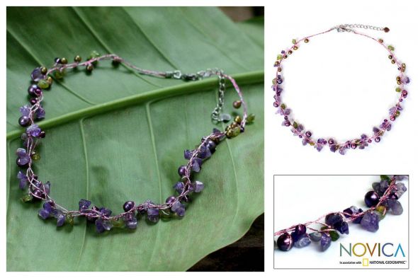 Colored jewelry brides, any pix? : wedding Necklace