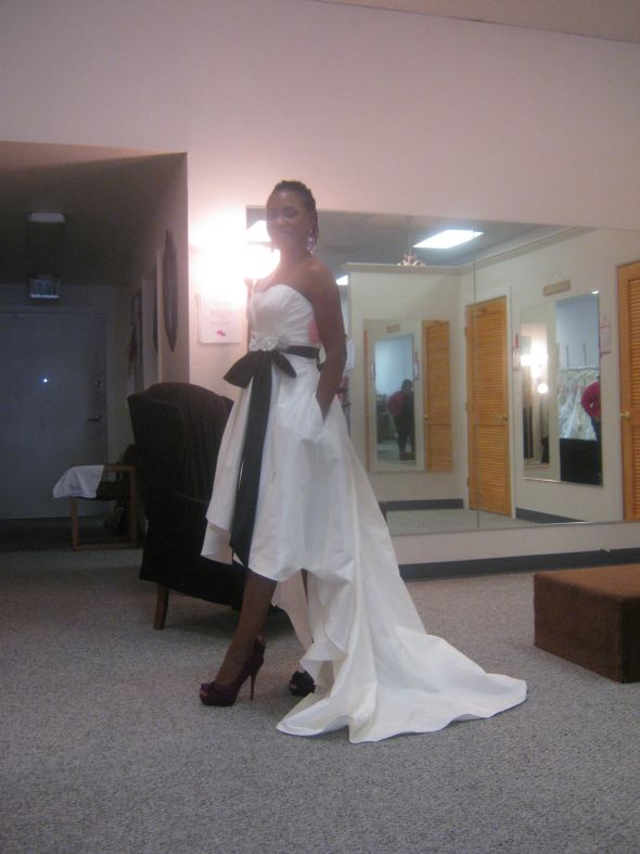 Hello My Fellow Bees.....Ive found my dress! :  wedding short wedding dress high low wedding dress wtoo brides watters bride IMG 0564
