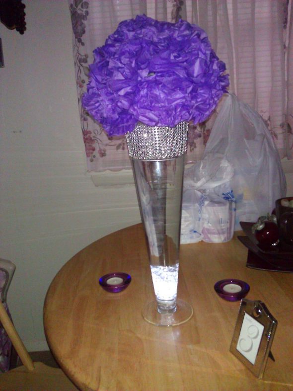 purple bling centerpiece wedding WP 001045 This was my inspiration 