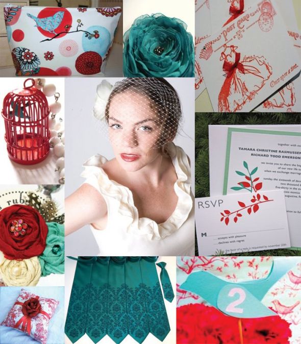 wedding Teal Red I found this pic and it confuses me even more