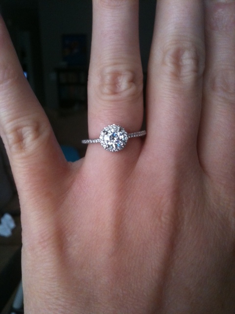 WOULD LOVE TO SEE PICTURE OF HALO RINGS ON FINGERS!! :  wedding My Ring